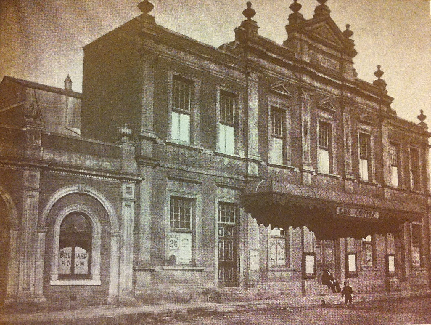 The Empire Theater is shown from the street.