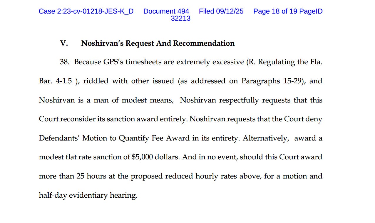 Danesh says he is a man of "Modest Means."