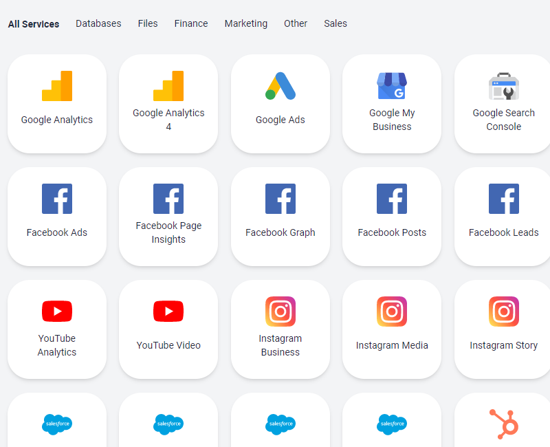 looker studio how to use dataddo free connector list of sources