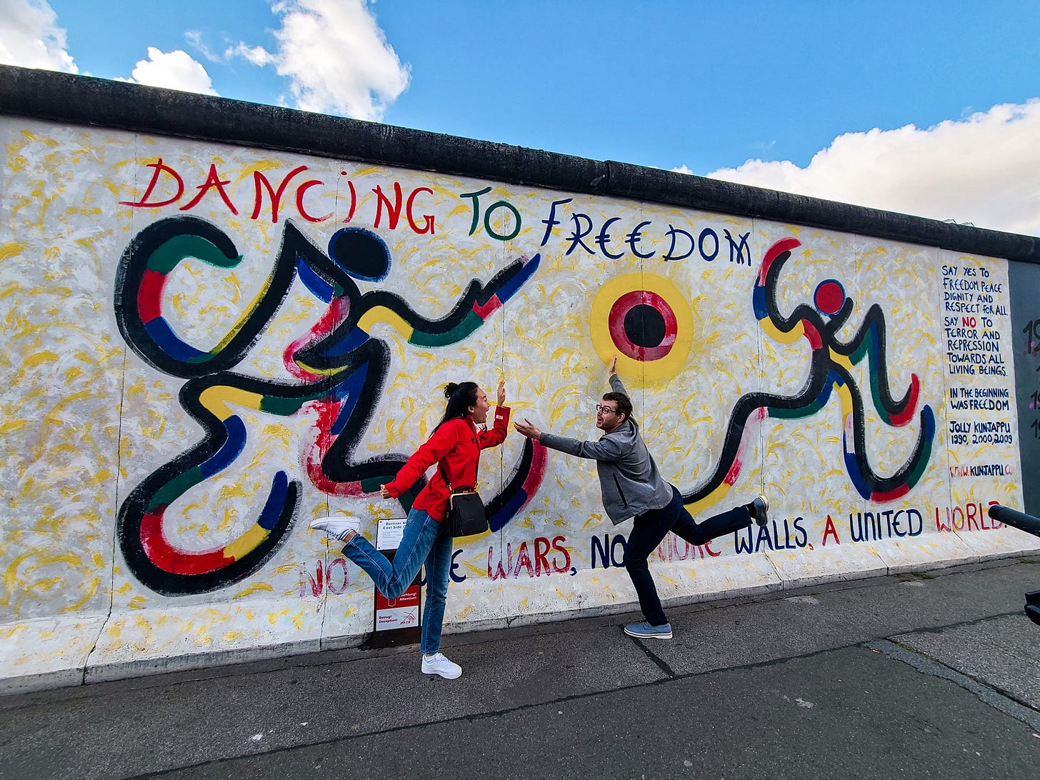 Dancing To Freedom East Side Gallery photo op moment