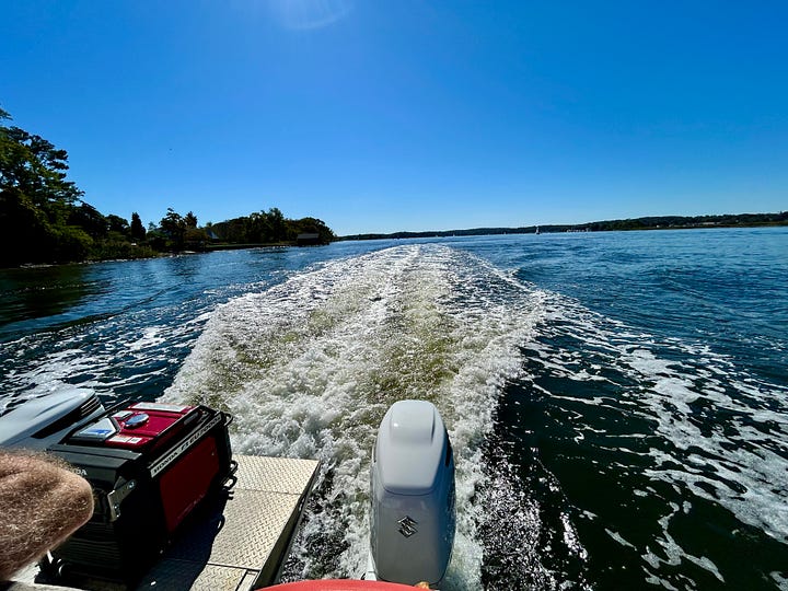 boat, cruise, passengers, crew, water, sky