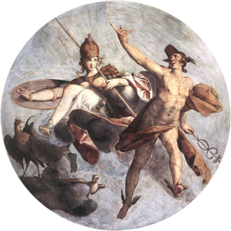 File:Spranger, Bartholomäus - Hermes and Athena - c. 1585.png