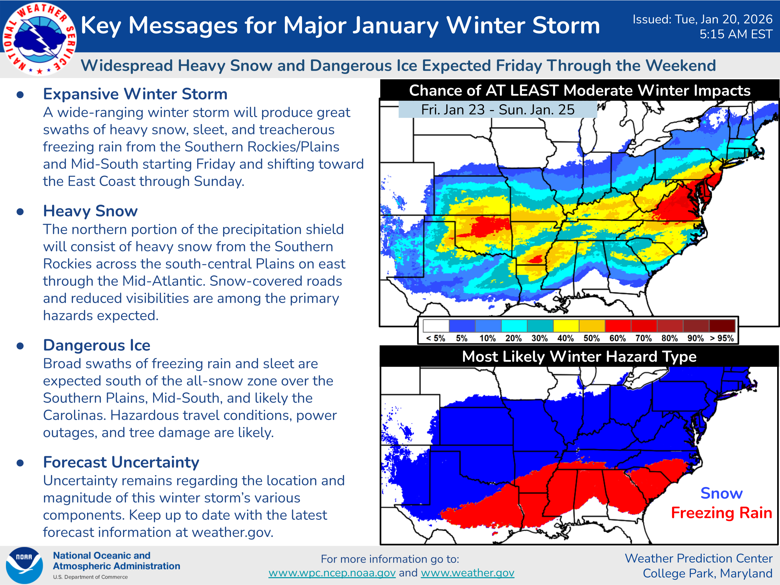 High impact winter storm likely to impact parts of the southern half of ...
