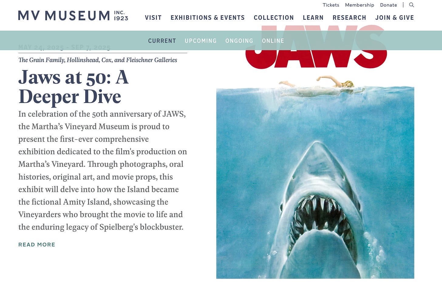Jaws, Martha's Vineyard Museum