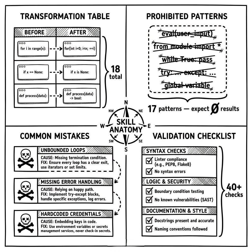 Skill Document Anatomy — What Makes Each Agent Reliable Skill Document Anatomy — What Makes Each Agent Reliable