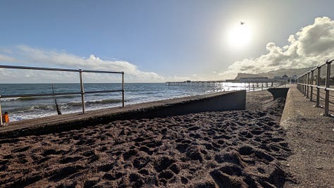 The view from my writing room and the Devonshire coast