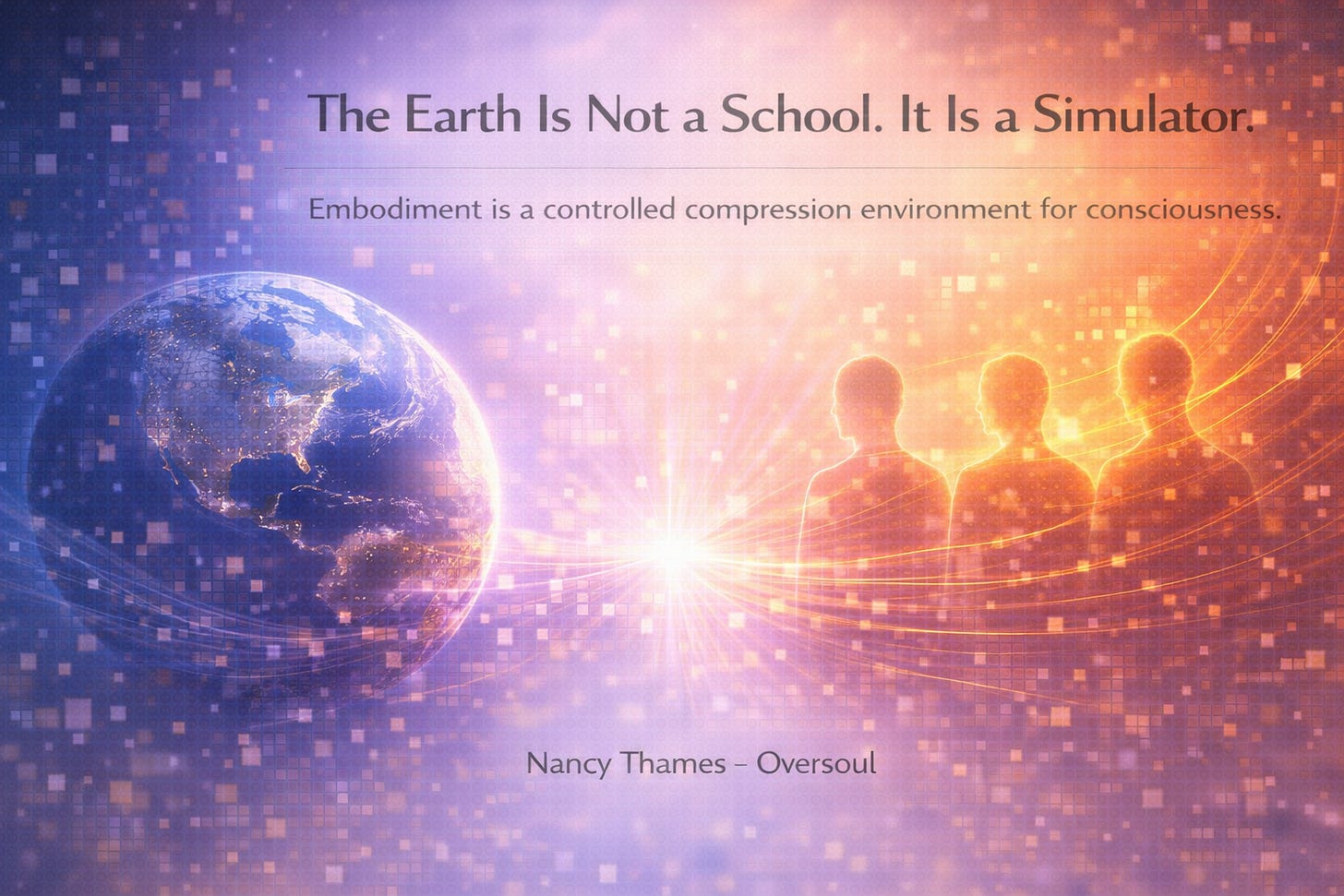 The Earth Is Not a School. It Is a Simulator.