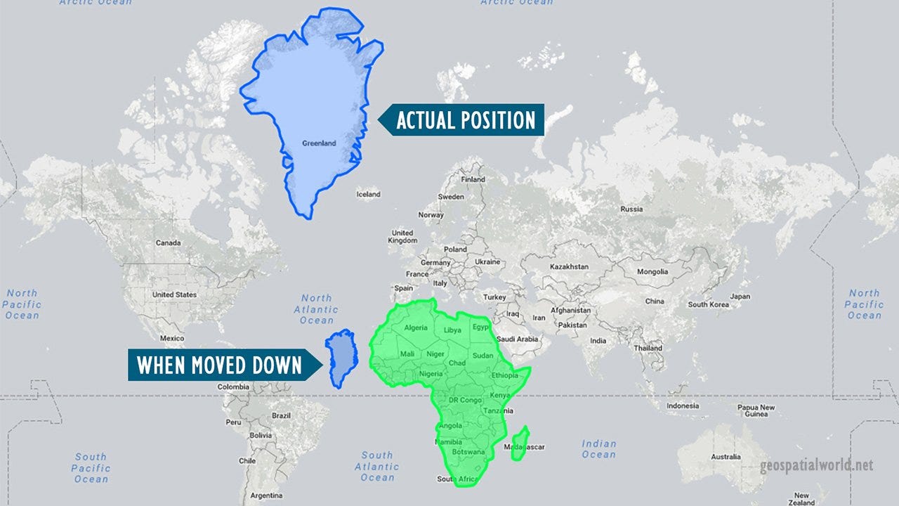 Maps that show why some countries are not as big as they look
