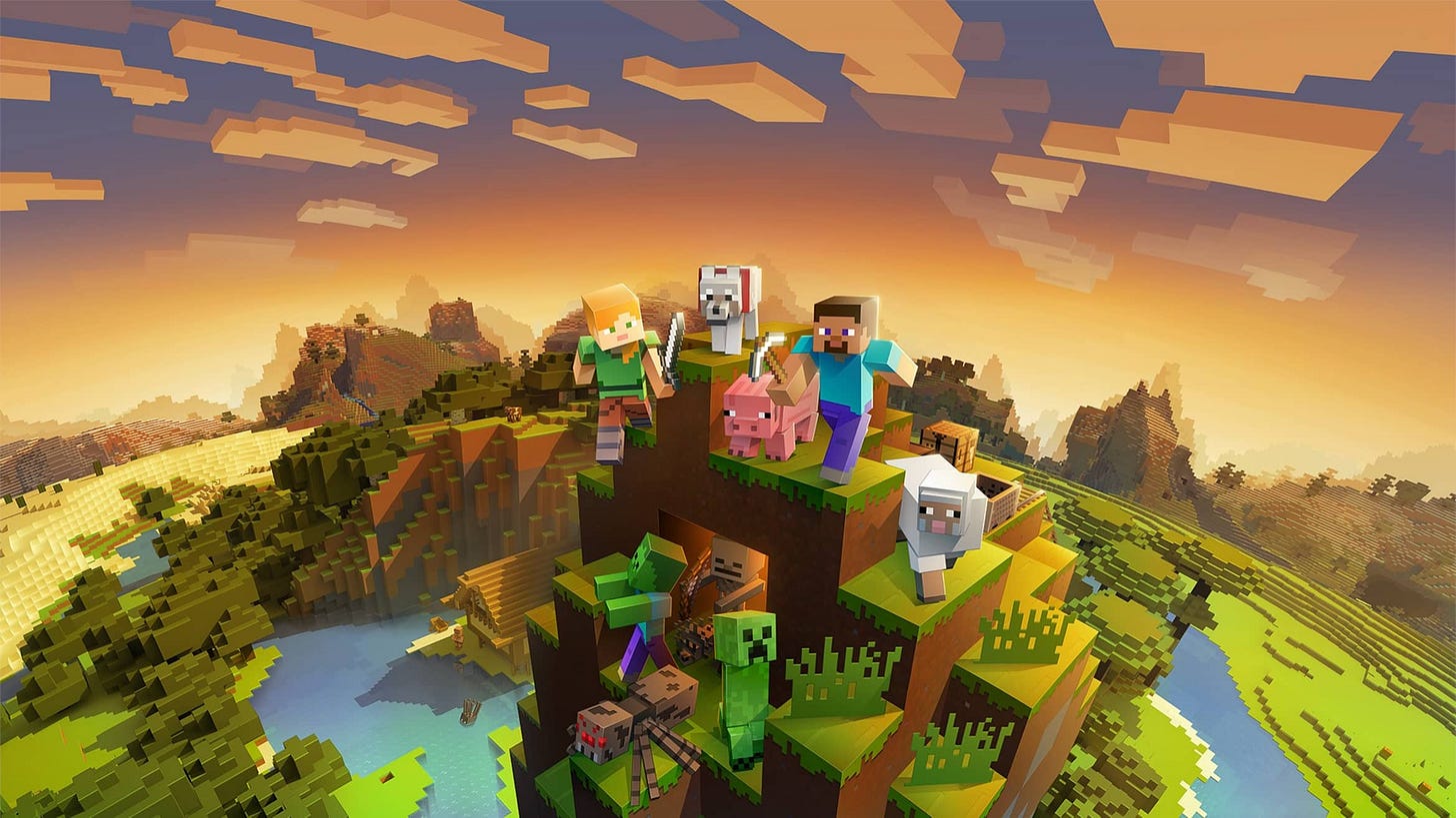Minecraft isn't just for kids, and is a fairly cerebral build-'em-up