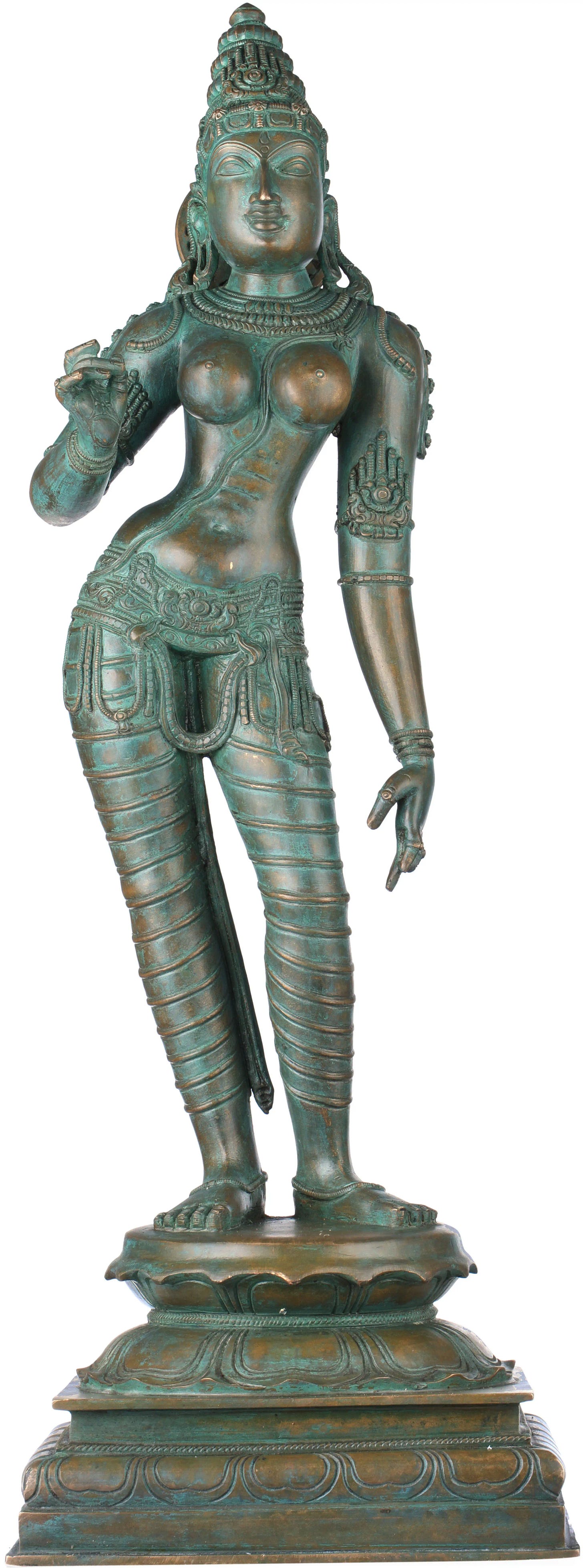 The Glamour Of Tribhanga Uma | Exotic India Art The Glamour Of Tribhanga Uma | Exotic India Art