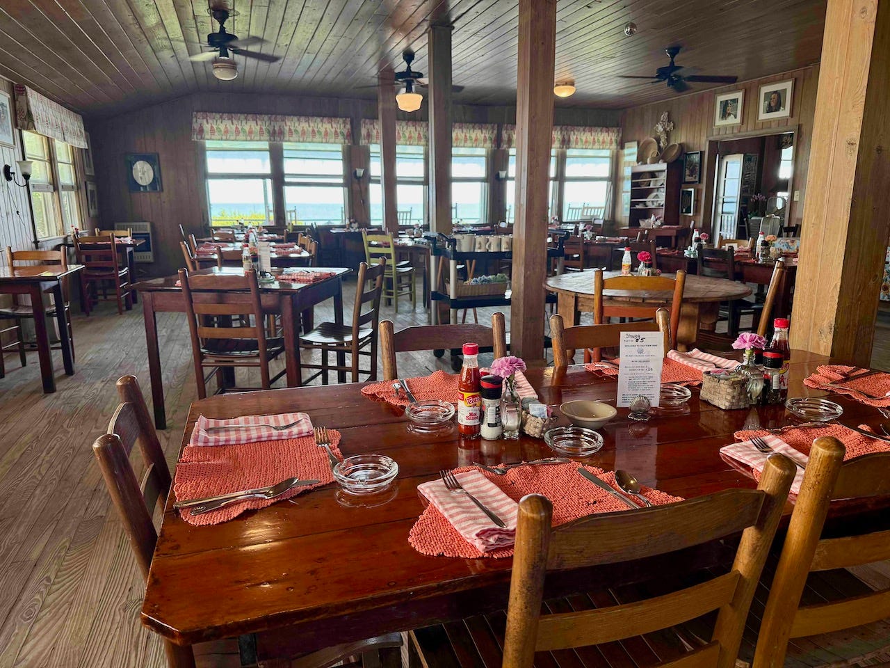 The Sea View Inn’s dining room