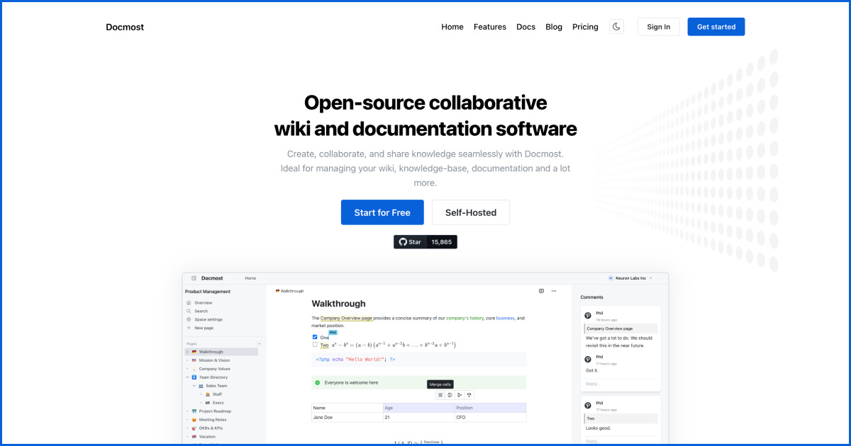 Docmost Website Image
