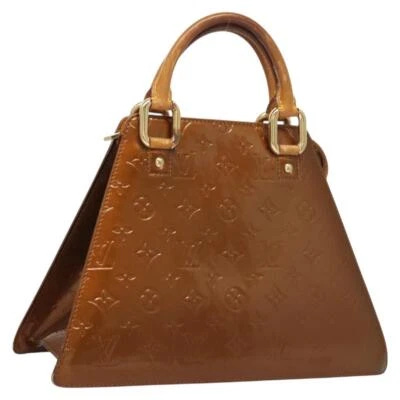 LOUIS VUITTON Monogram Vernis Forsyth Hand Bag Bronze M91113 LV Auth hk2662 - Picture 1 of 22