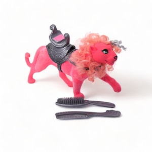 1985 She-ra Clawdeen Pink Lion Action Figure With Saddle Brush & Comb Catra's Lion Vintage Mattel She-ra Princess Of Power Pre-Owned