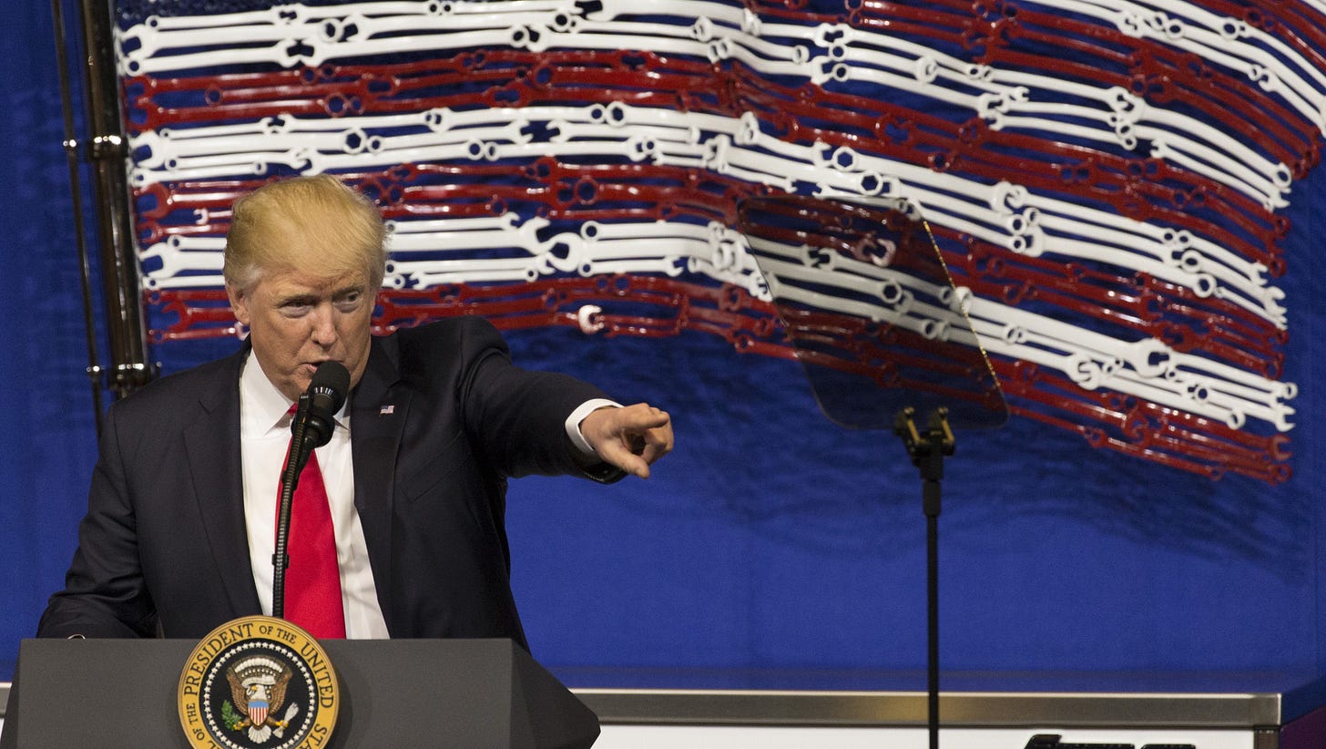 President Donald Trump touts manufacturing, promises help for Wisconsin dairy farmers at Snap-on in Kenosha President Donald Trump touts manufacturing, promises help for Wisconsin dairy farmers at Snap-on in Kenosha