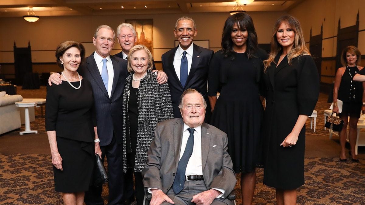 Several generations of presidents in one photo Several generations of presidents in one photo