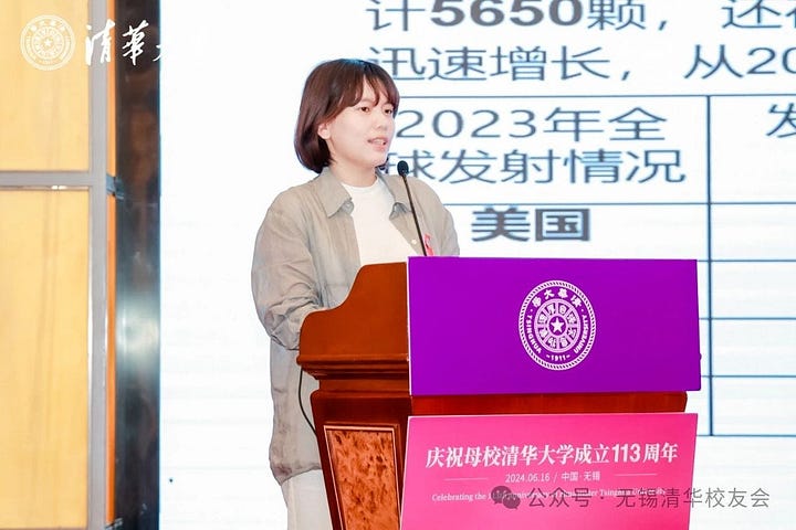 Peng Haomin (left) speaking at Tsinghua University and Bu Xiangwei (right) at a China Academy of Launch Vehicle Technology event for the Long March 11.