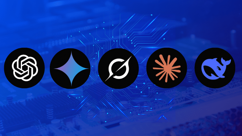 Logos of major general-purpose AI assistants representing the horizontal layer of the consumer AI stack.