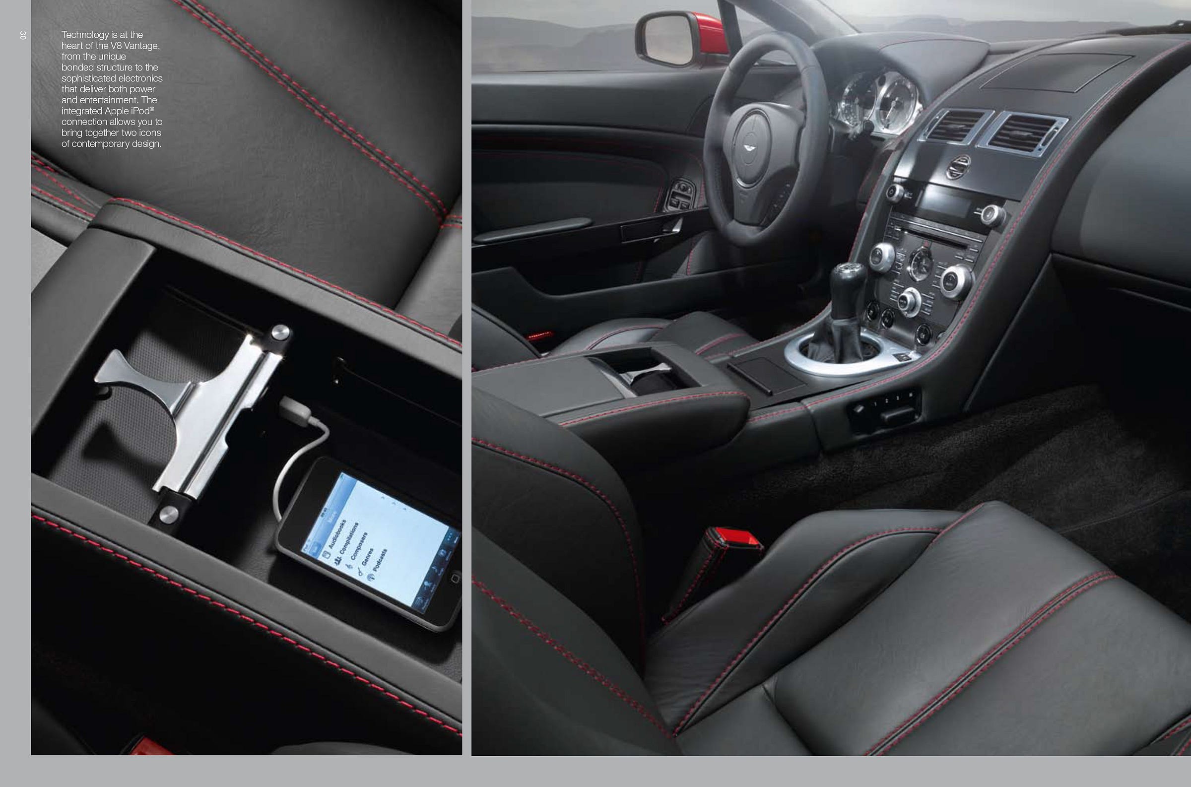 Aston Martin V8 Vantage 2008 brochure interior