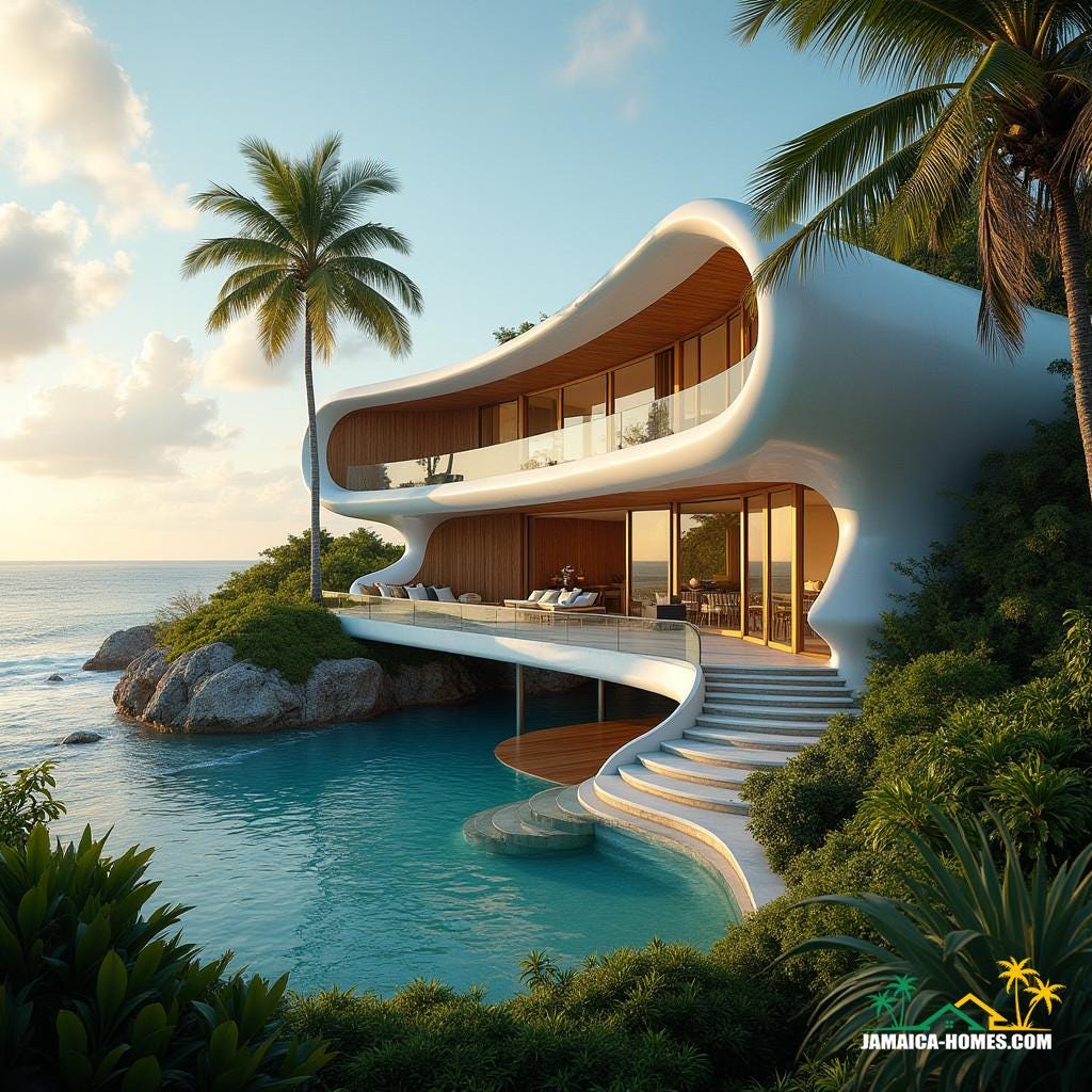 Organic-style architectural masterpiece, inspired by fluid forms and modern elegance.