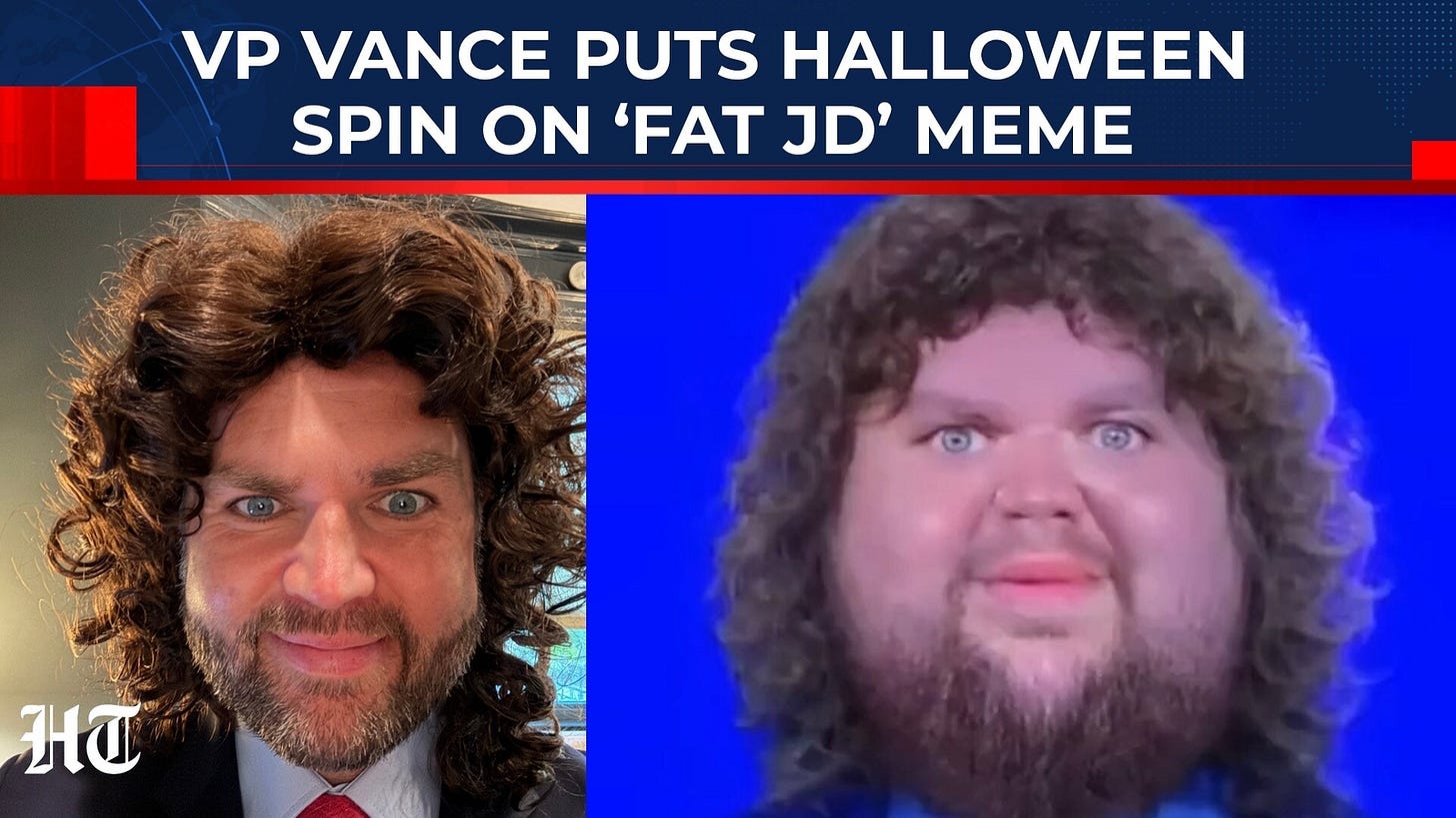 VP JD Vance's “Fat JD” meme costume goes viral for Halloween sensation ...