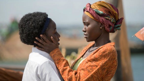 Lupita Nyong'o and Madina Nalwanga star in the triumphant true story QUEEN OF KATWE, directed by Mira Nair. Lupita Nyong'o and Madina Nalwanga star in the triumphant true story QUEEN OF KATWE, directed by Mira Nair.