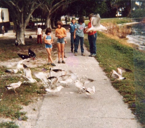 Photographs of author Rosa Linda Román in Lake Worth, Florida around 1985.