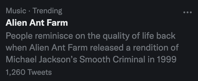 Alien Ant Farm: People reminisce on the quality of life back when Alien Ant Farm released a rendition of Michael Jackson's Smooth Criminal in 1999