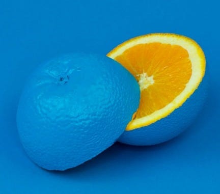 blue lemon sliced into two halves blue lemon sliced into two halves