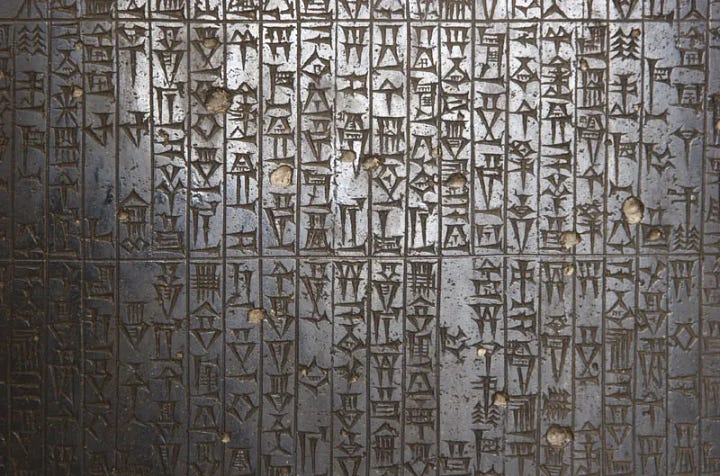 Detail from the stele inscribed with the Code of Hammurabi