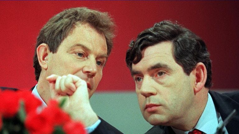 Tony Blair and Gordon Brown in 1997 Tony Blair and Gordon Brown in 1997
