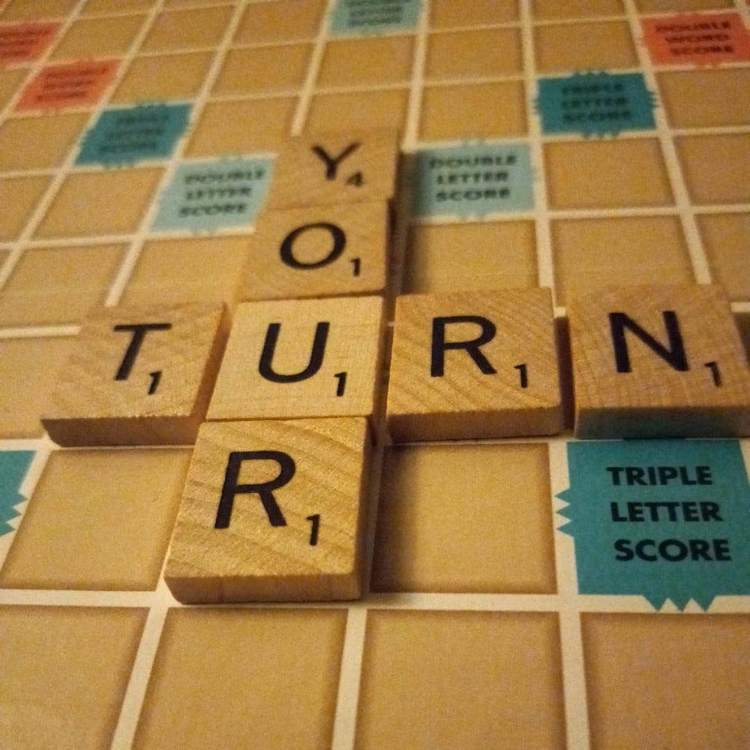 Strip Scrabble - by Russell - Poetry On The Rocks