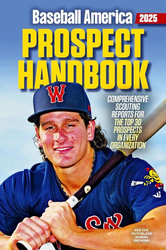 1 overall prospect Roman Anthony on the cover of Baseball America's  Prospects Handbook for 2025 : r/redsox