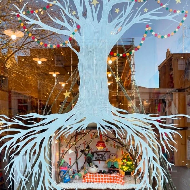 The Nibbles burrow in Wild and Woolly window display