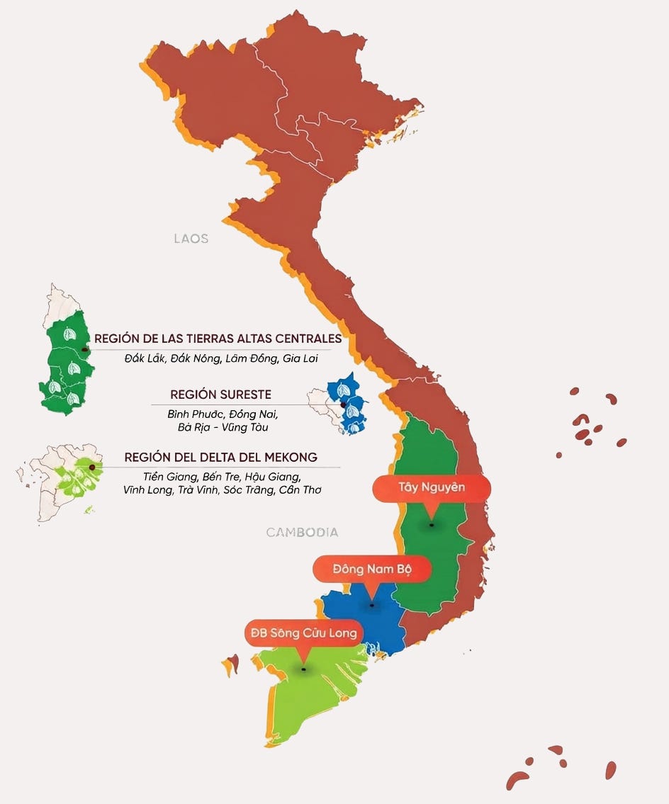 mapa vietnam cultivo cacao mapa vietnam cultivo cacao