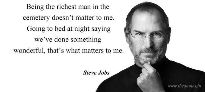 Odoo - #MondayMotivation #MM "Being the richest man in the cemetery doesn't  matter to me. Going to bed at night saying we've done something wonderful,  that's what matters to me" - Steve