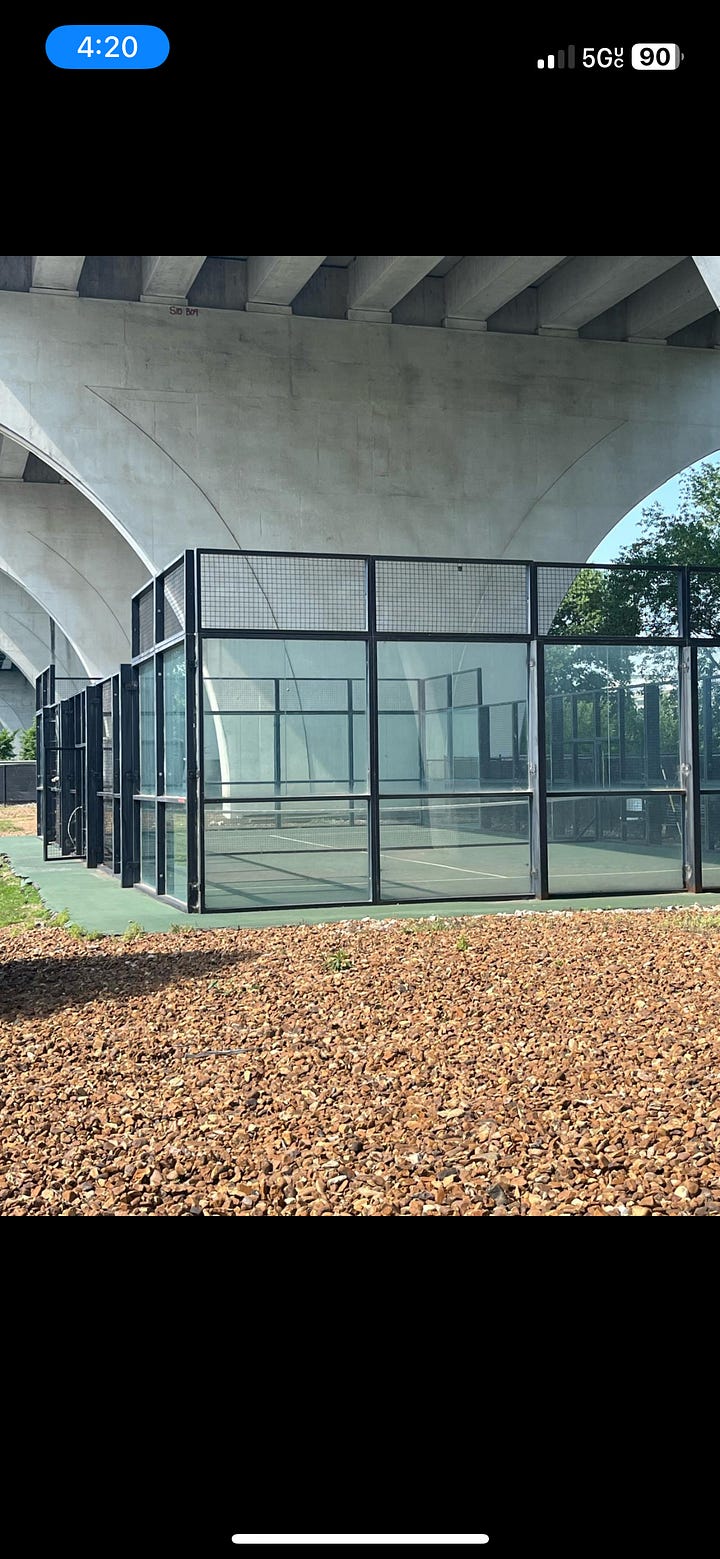 The former Katherine Jackson Johnston ‘25 Paddle Court in Chattanooga, TN 