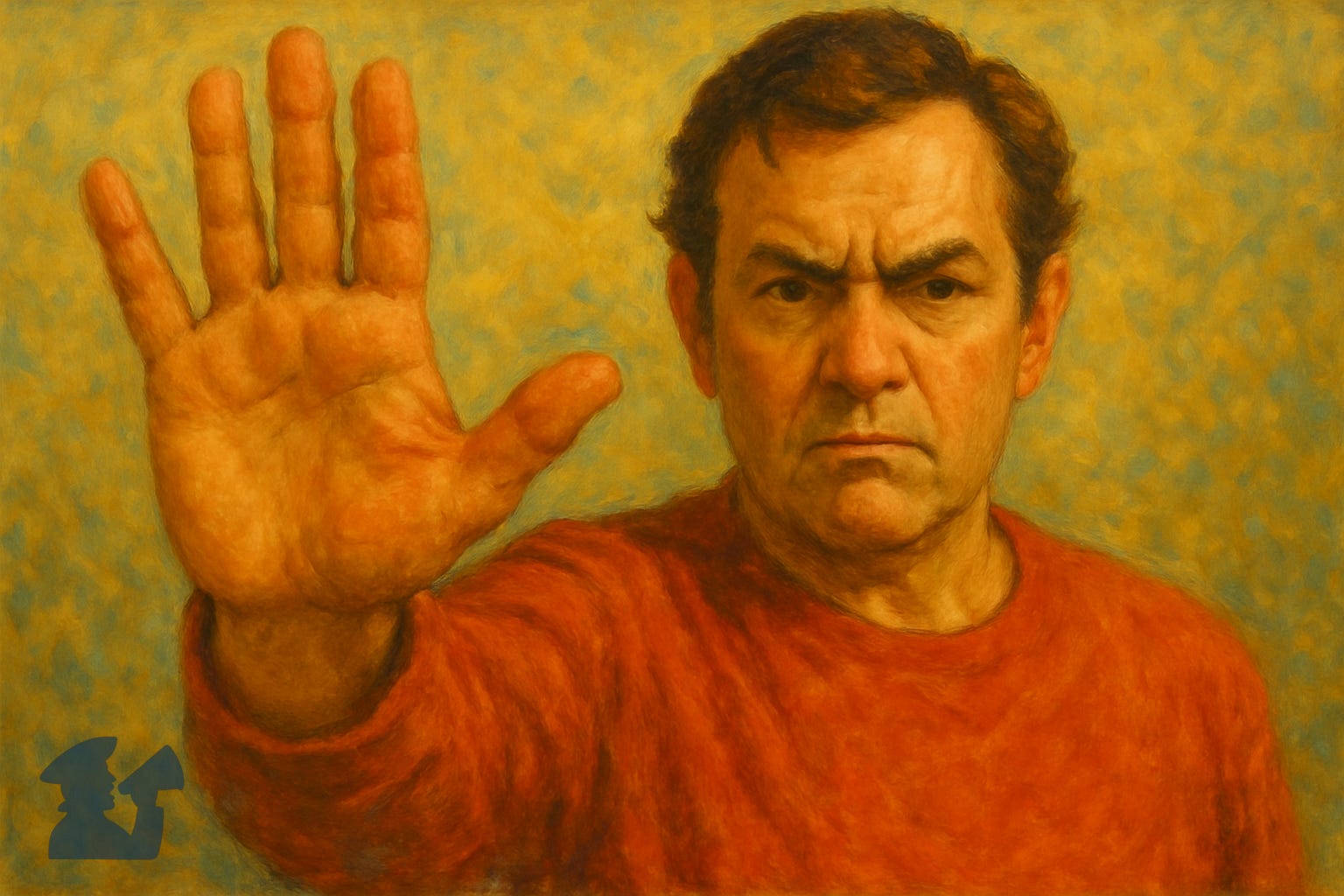 Illustration of a man saying NO! Illustration of a man saying NO!