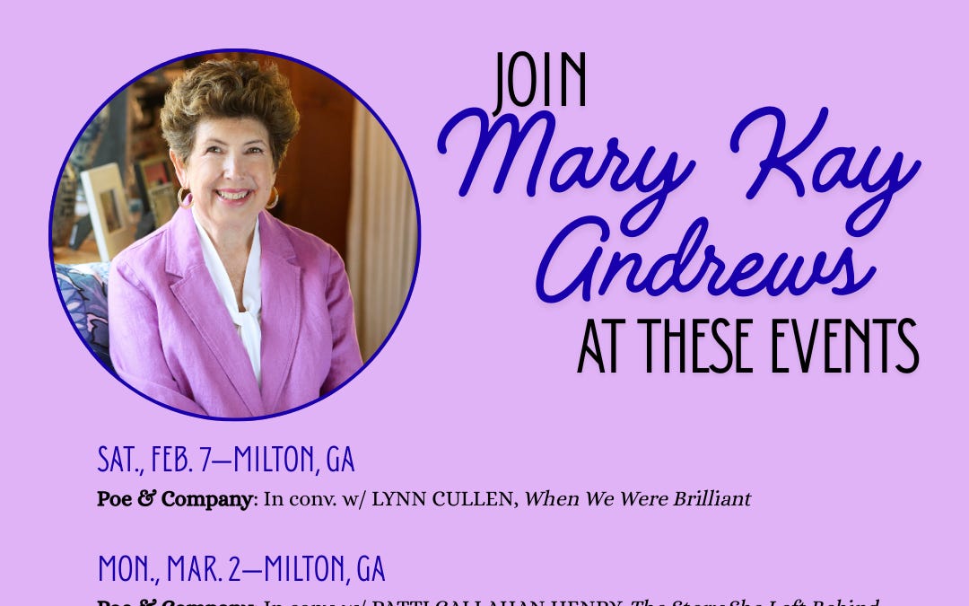 Meet Up With Me at These Events - by Mary Kay Andrews
