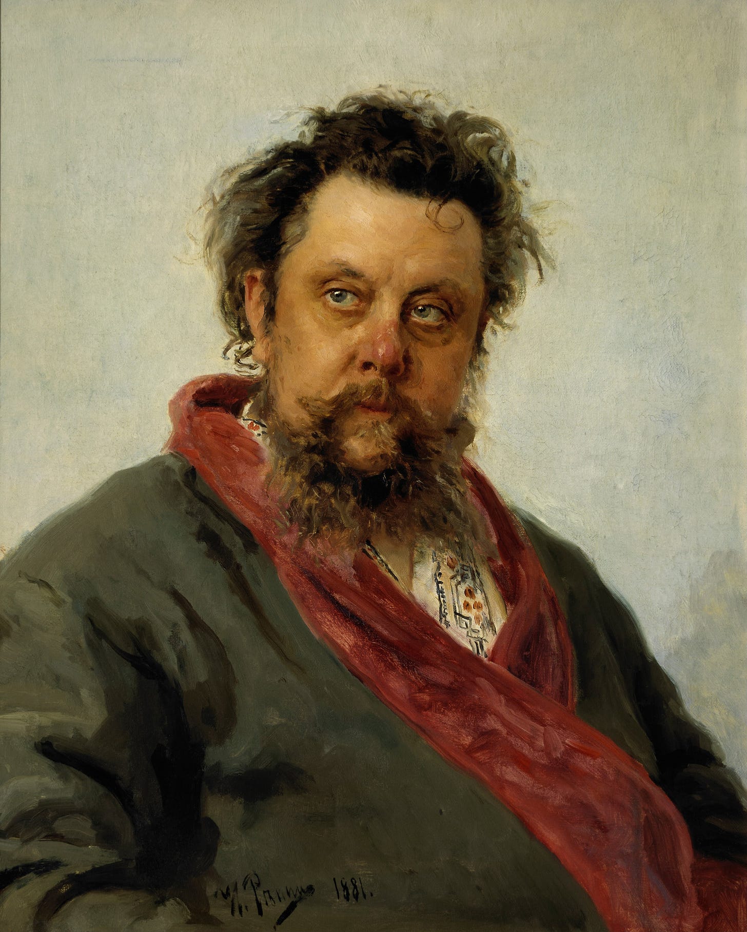 Portrait of Modest Musorgsky by Ilya Repin | Obelisk Art History