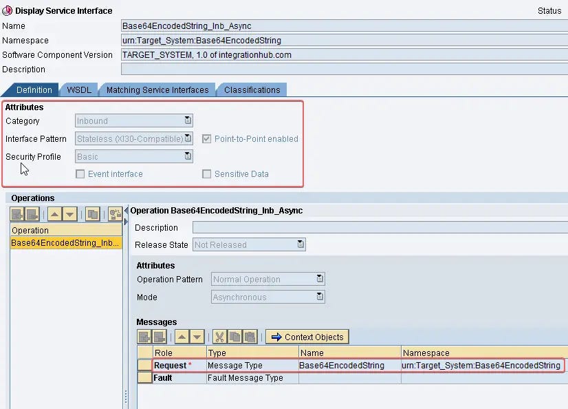 Inbound Service Interface for target for base64 java mapping example SAP PI PO Inbound Service Interface for target for base64 java mapping example SAP PI PO