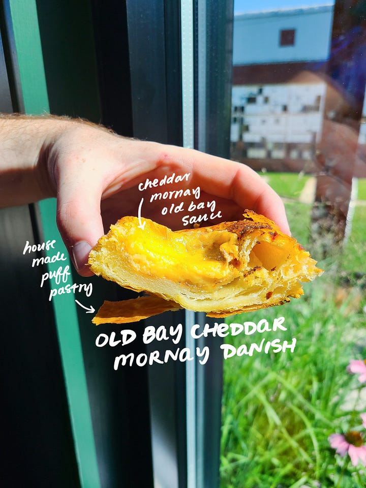 Wentworth & Fenn Old Bay Cheddar Mornay Danish