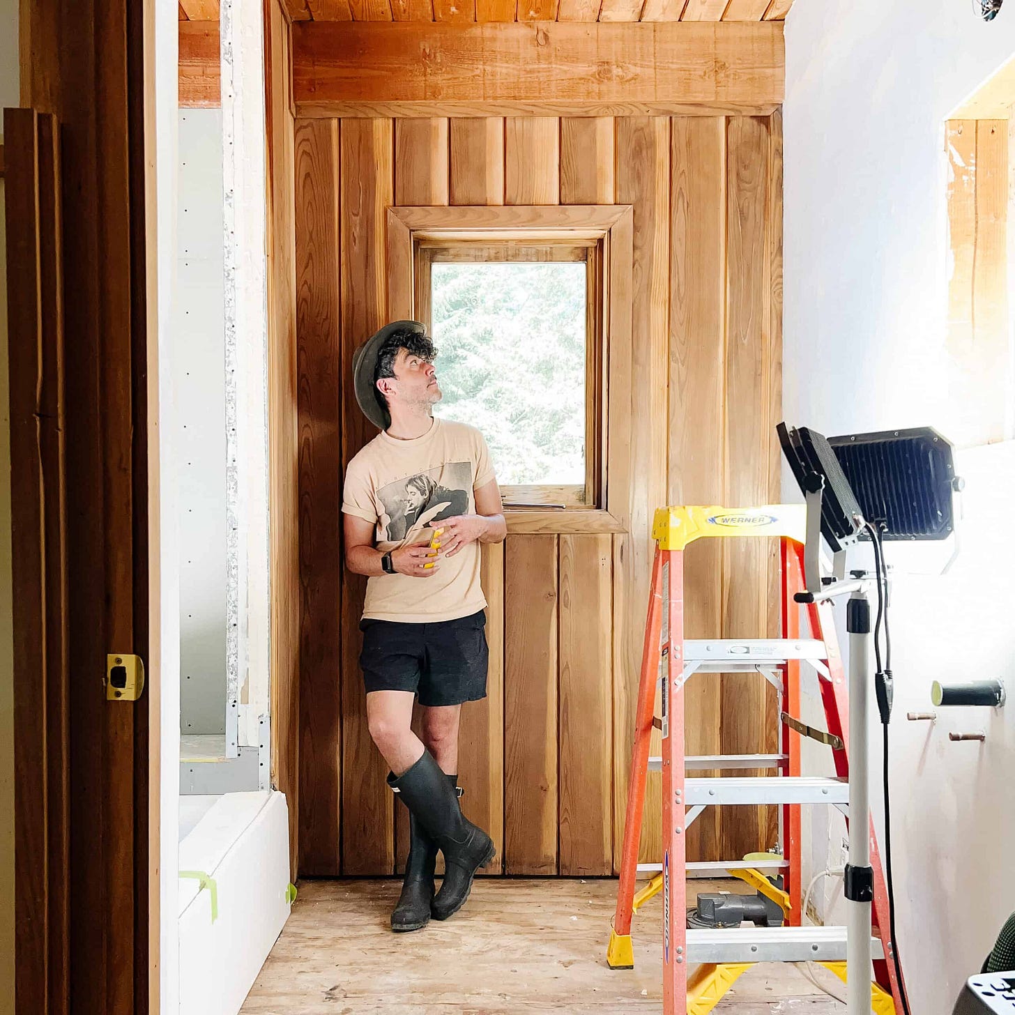 Anthony 136 home Cabin sanding 