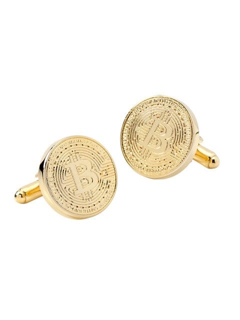 Crypto Bitcoin Debossed Cufflink