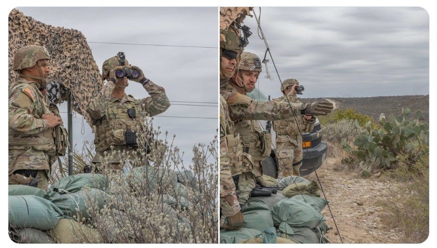 759th Military Police Battalion Observation Post overlooking the Rio Grande border with Mexico in Eagle Pass, Texas. 759th Military Police Battalion Observation Post overlooking the Rio Grande border with Mexico in Eagle Pass, Texas.