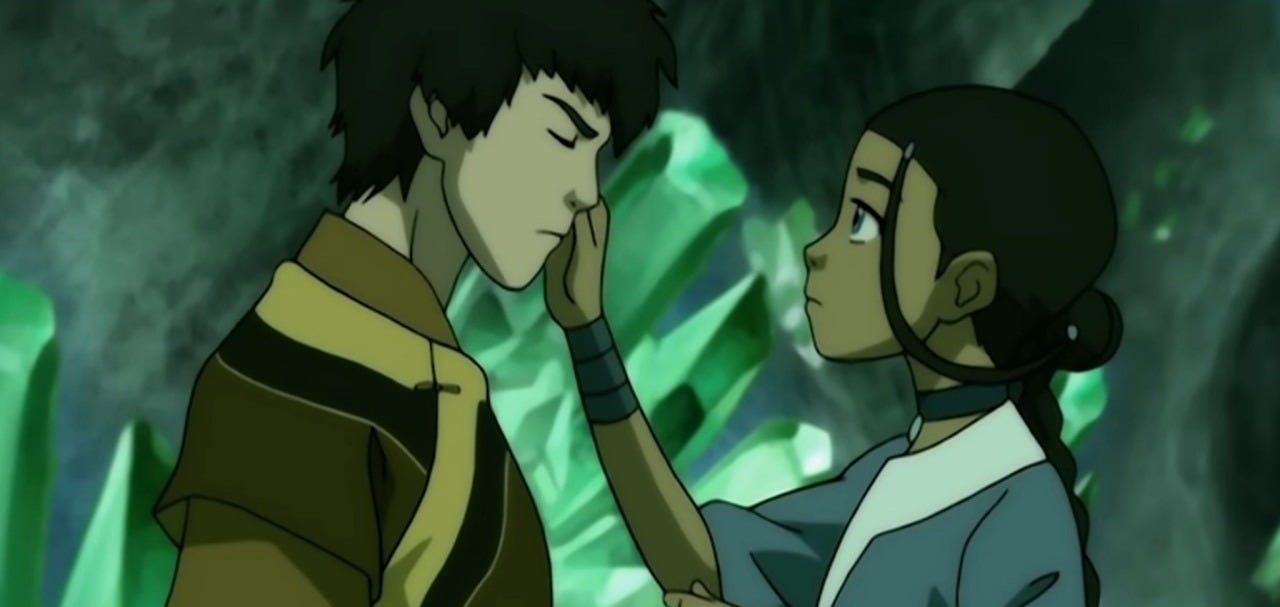 The fact that everytime when Katara is healing or doing a check up she applies the water directly on the wound, but with Zuko... – @sokkastyles on Tumblr The fact that everytime when Katara is healing or doing a check up she applies the water directly on the wound, but with Zuko... – @sokkastyles on Tumblr