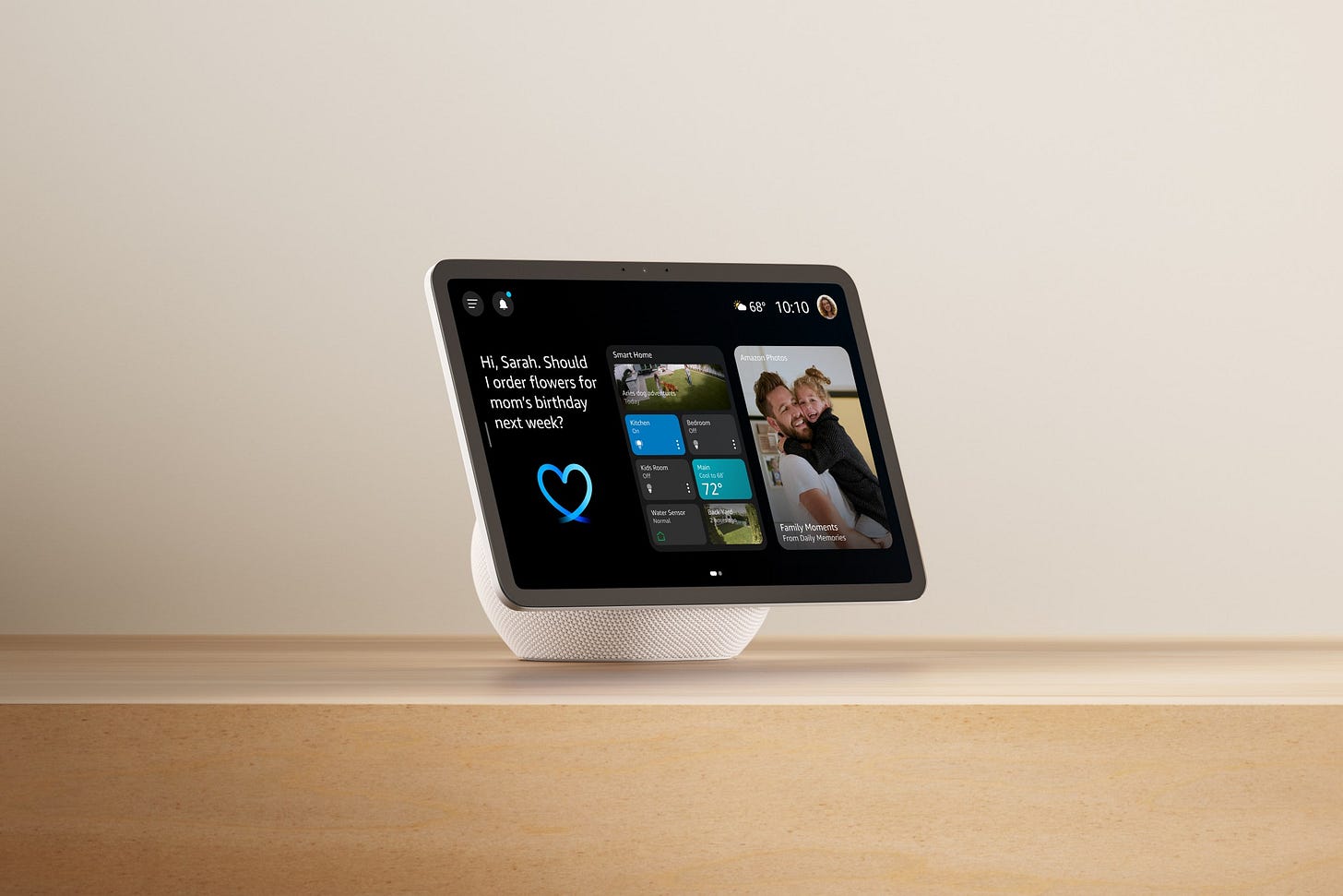 EMBARGO Echo Show 11_Glacier White_Lifestyle_Home UI