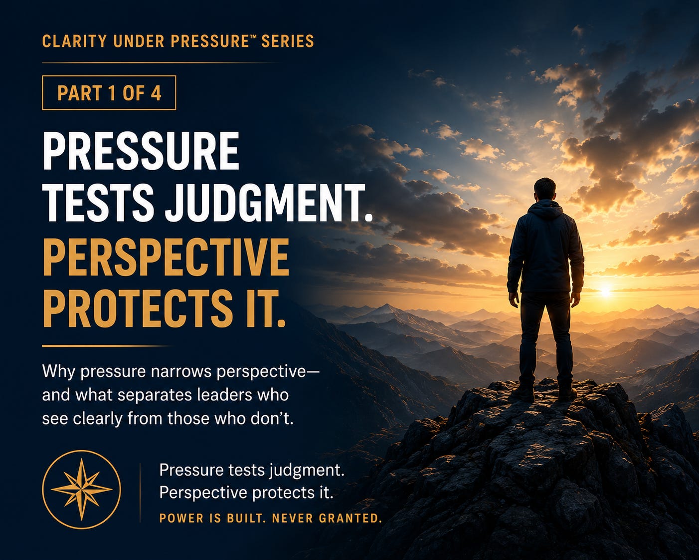 Pressure Tests Judgment. Perspective Protects It.