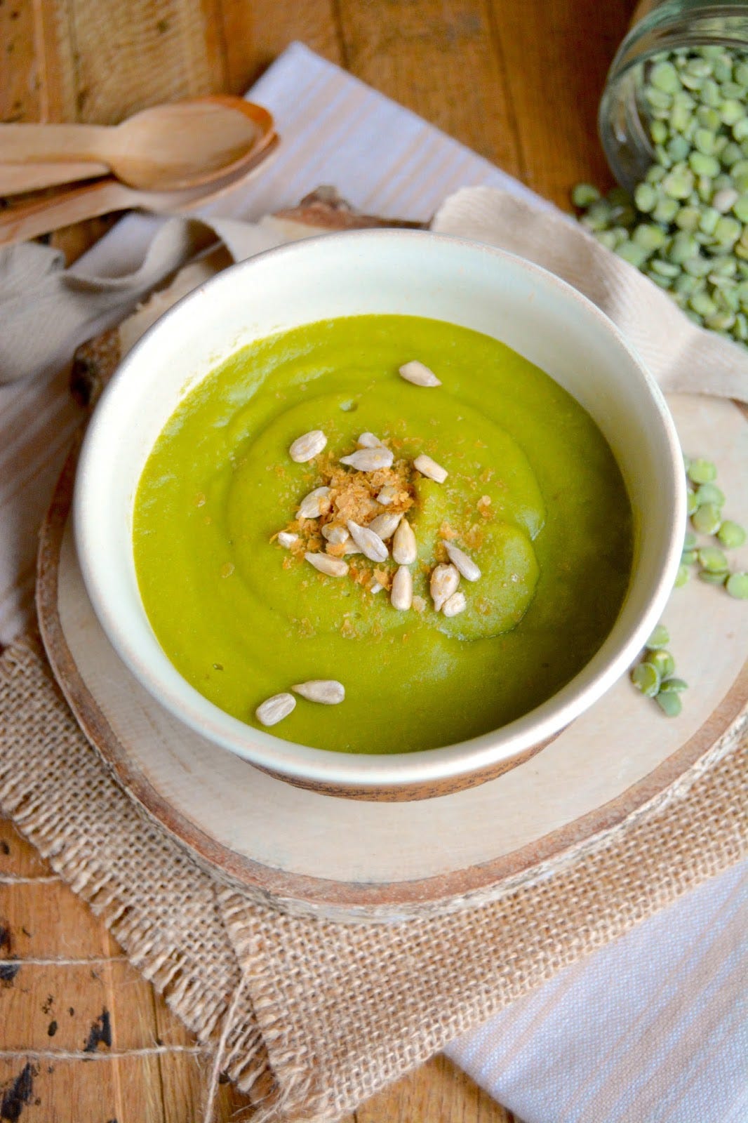 Velouté de pois cassés et poireaux