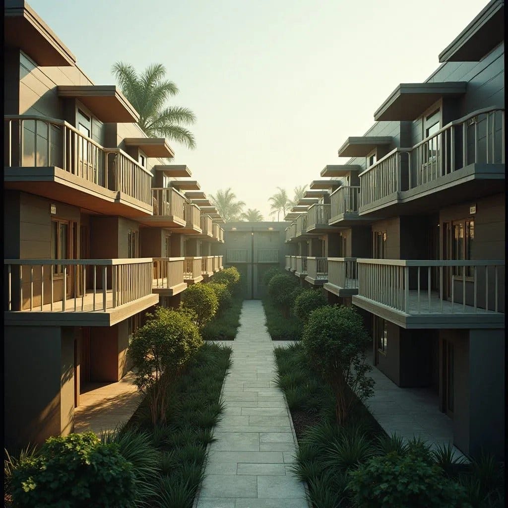 Courtyard Linear Housing